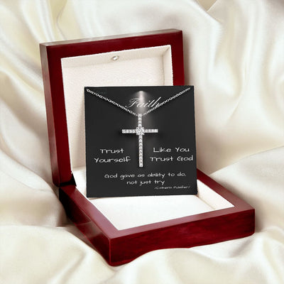 Faith Gift - Cross Gift - Faith Necklace - CZ Cross Necklace