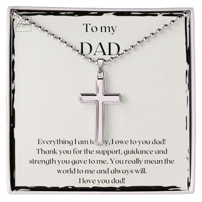 Gift For Dad - Stainless Cross Necklace
