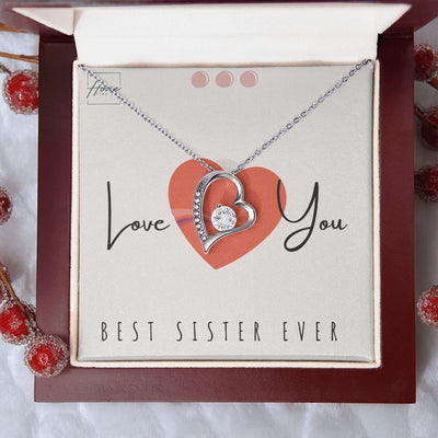 Gift To Sister - Forever Love Necklace - White & Yellow Gold Variants
