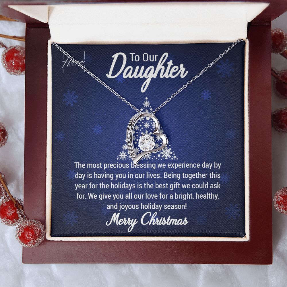 Gift For Daughter - Forever Love Necklace - White & Yellow Gold Variants