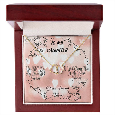 Gift To Daughter - Everlasting Love Necklace - Solid 10K Gold & 18 Single Cut Diamonds