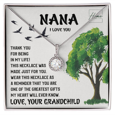 Gift To Grandma - Eternal Hope Necklace - White Gold & Cubic Zirconia