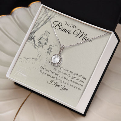 Gift To Bonus Mom - Eternal Hope Necklace - White Gold With Cubic Zirconia