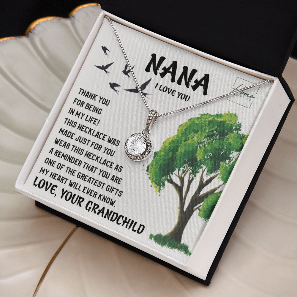 Gift To Grandma - Eternal Hope Necklace - White Gold & Cubic Zirconia