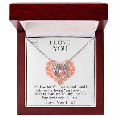 I Love You Gift - Gift For Her - Lucky In Love Necklace