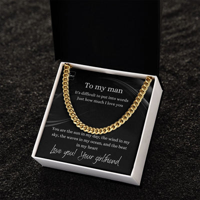 Gift For Boyfriend -Cuban Link Chain - Stainless Steel & Yellow Gold Variants
