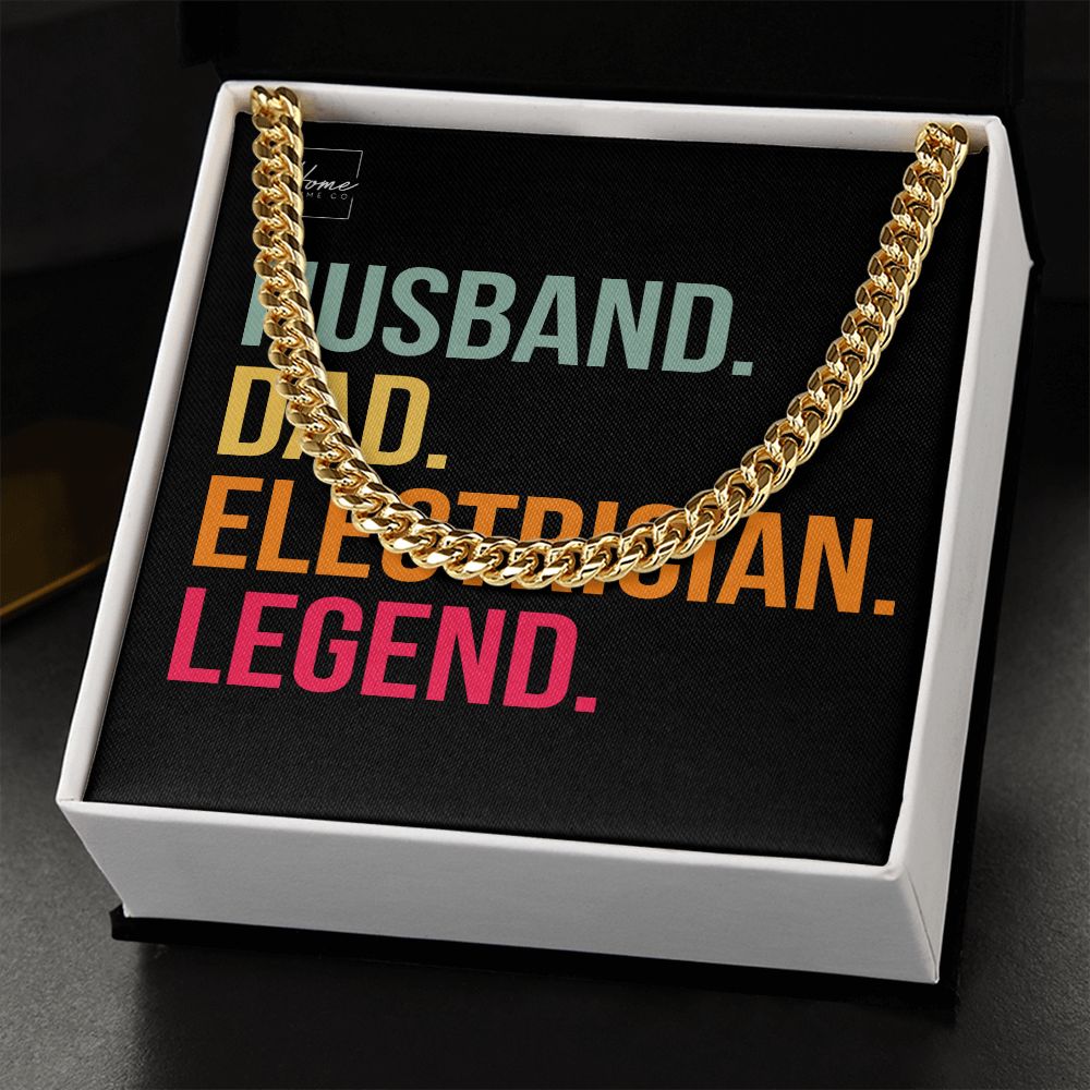 Gift For Husband - Cuban Link Chain - White Gold & Yellow Gold Variants