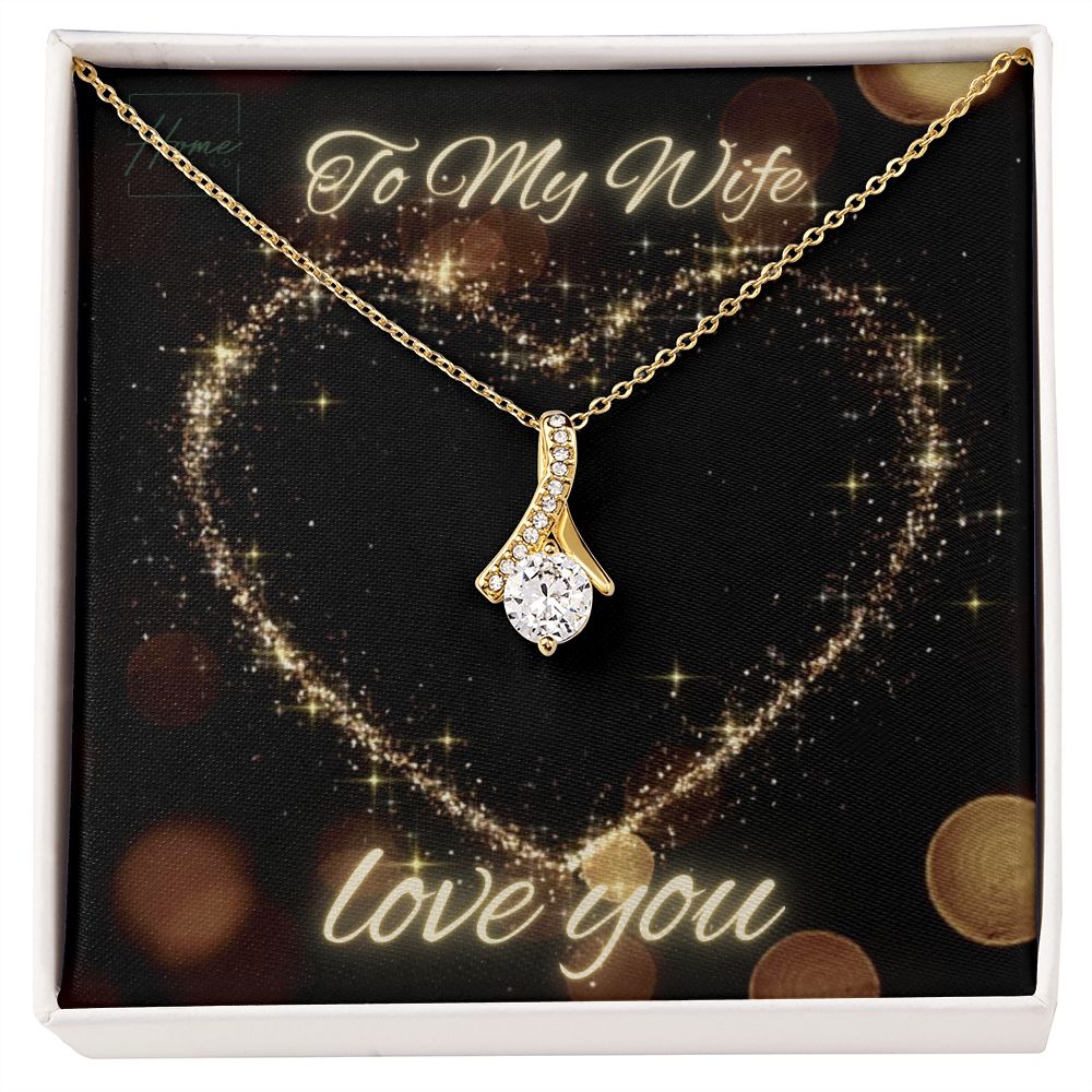 Gift To Wife - Alluring Beaty Necklace - White And Yellow Gold Variants