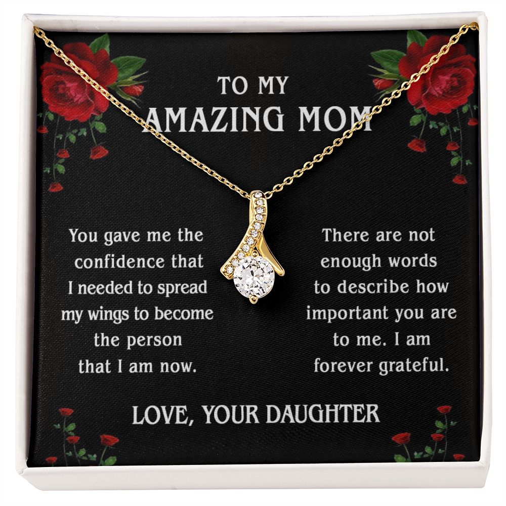 Gift For Mom - Alluring Beauty Necklace - White Gold & Yellow Gold Variants
