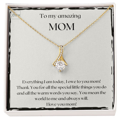 Gift For Mom - Alluring Beauty Necklace - White & Yellow old Variants