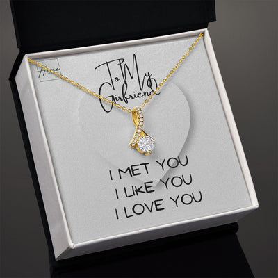 Gift To Girlfriend - Alluring Beaty Necklace - White & Yellow Gold Variants