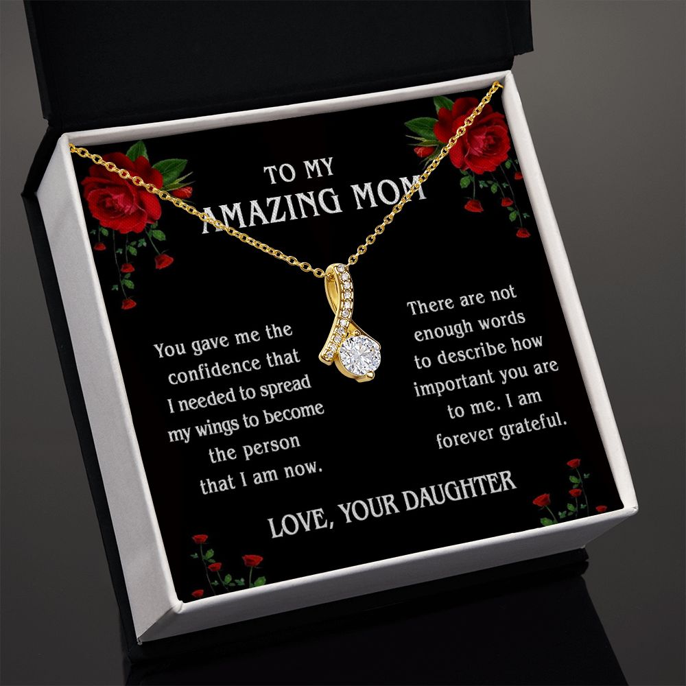 Gift For Mom - Alluring Beauty Necklace - White Gold & Yellow Gold Variants