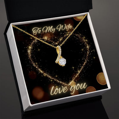 Gift To Wife - Alluring Beaty Necklace - White And Yellow Gold Variants