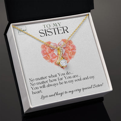 Gift To Sister - Alluring Beauty Necklace (White & Yellow Gold Variants)
