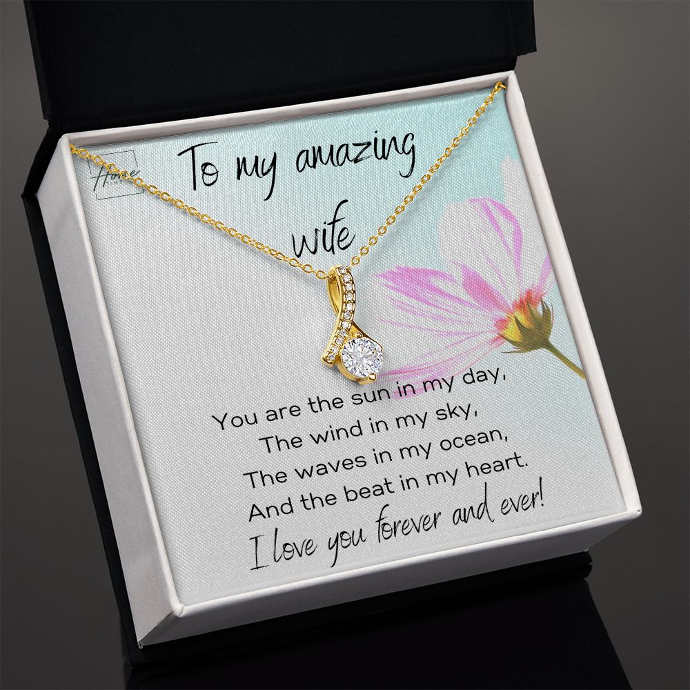 Gift For Wife - Alluring Beauty Necklace - White & Yellow Gold Variants