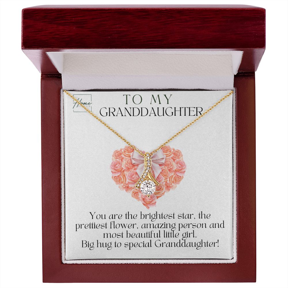 Gift To Granddaughter - Alluring Beauty Necklace (White & Yellow Gold Variants)