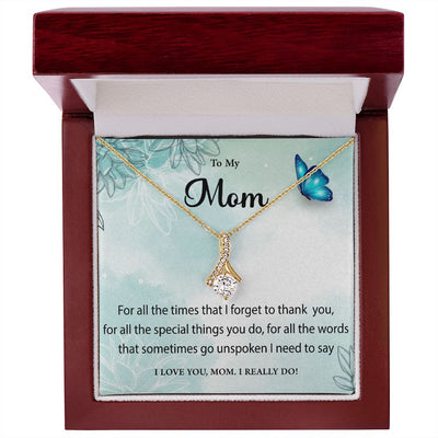 Gift For Mom - Alluring Beauty Necklace - White & Yellow Gold Variants
