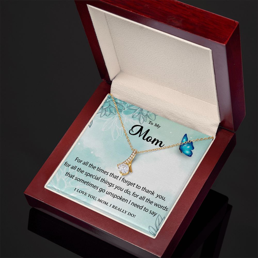 Gift For Mom - Alluring Beauty Necklace - White & Yellow Gold Variants
