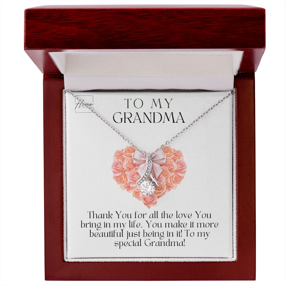 Gift To Grandma - Alluring Beauty Necklace (White & Yellow Gold Variants)