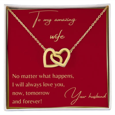 Gift To Wife - Interlocking Hearts Necklace