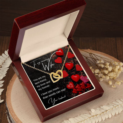Gift To Wife - Interlocking Hearts Necklace