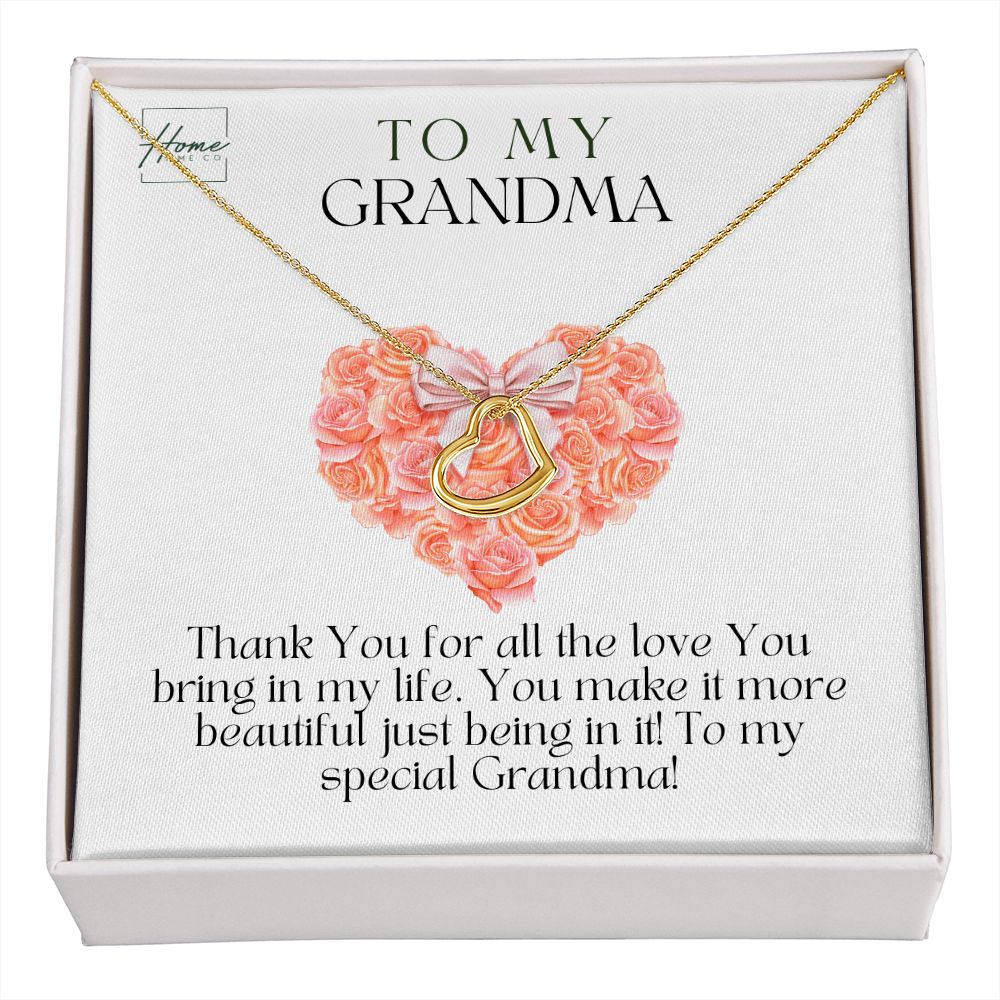 Gift To Grandma - Delicate Heart Necklace