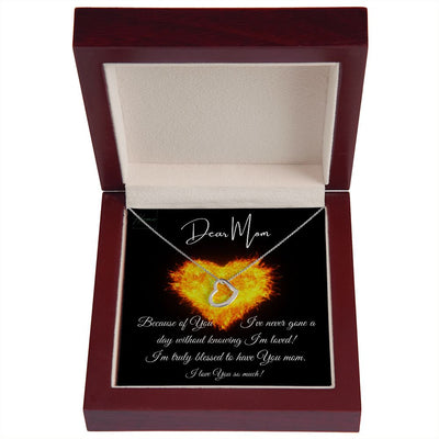 Gift To Mom - Delicate Heart Necklace - White & Yellow Gold Variants
