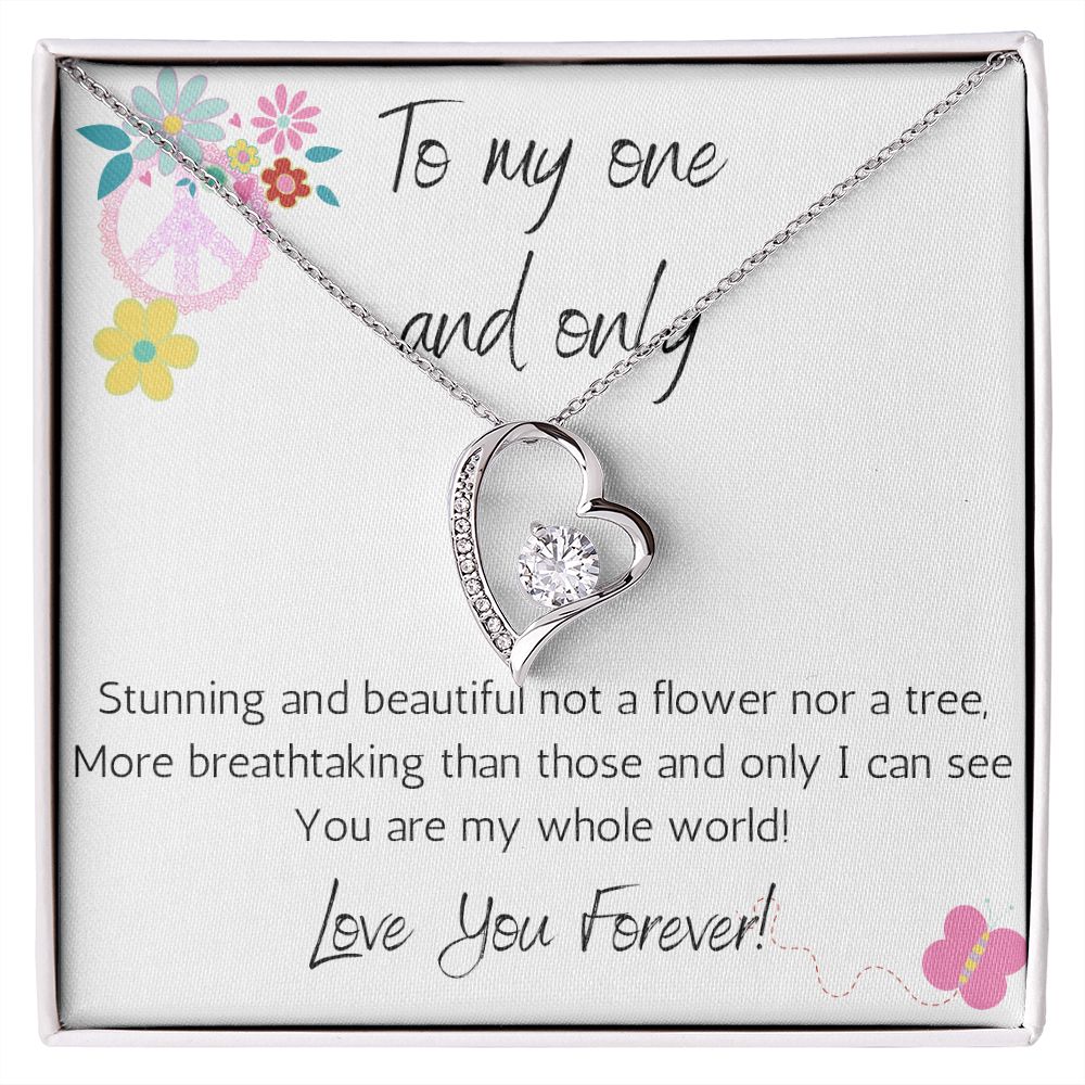 Gift To Her - Forever Love Necklace - White & Yellow Gold Variants