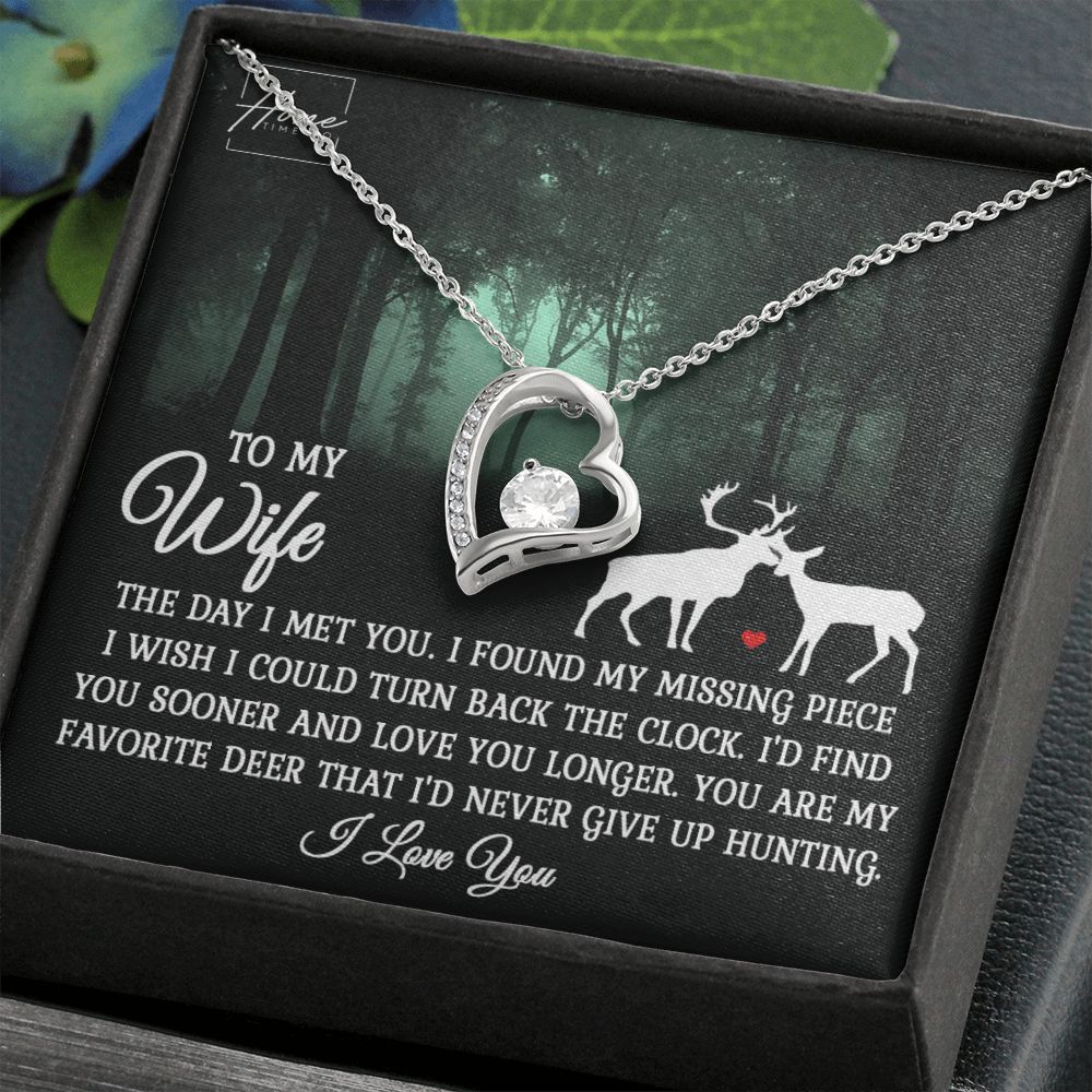 Gift To Wife - Forever Love Necklace - White & Yellow Gold Variants
