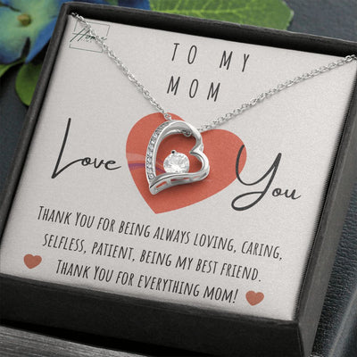 Gift To Mom - Forever Love Necklace - White & Yellow Gold Variants