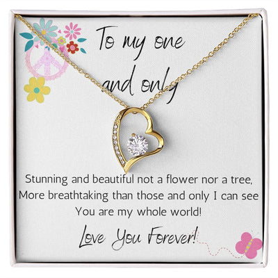 Gift To Her - Forever Love Necklace - White & Yellow Gold Variants