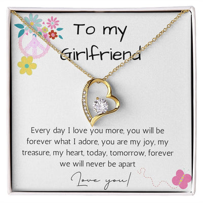 Gift To Girlfriend - Forever Love Necklace - White & Yellow Gold Variants