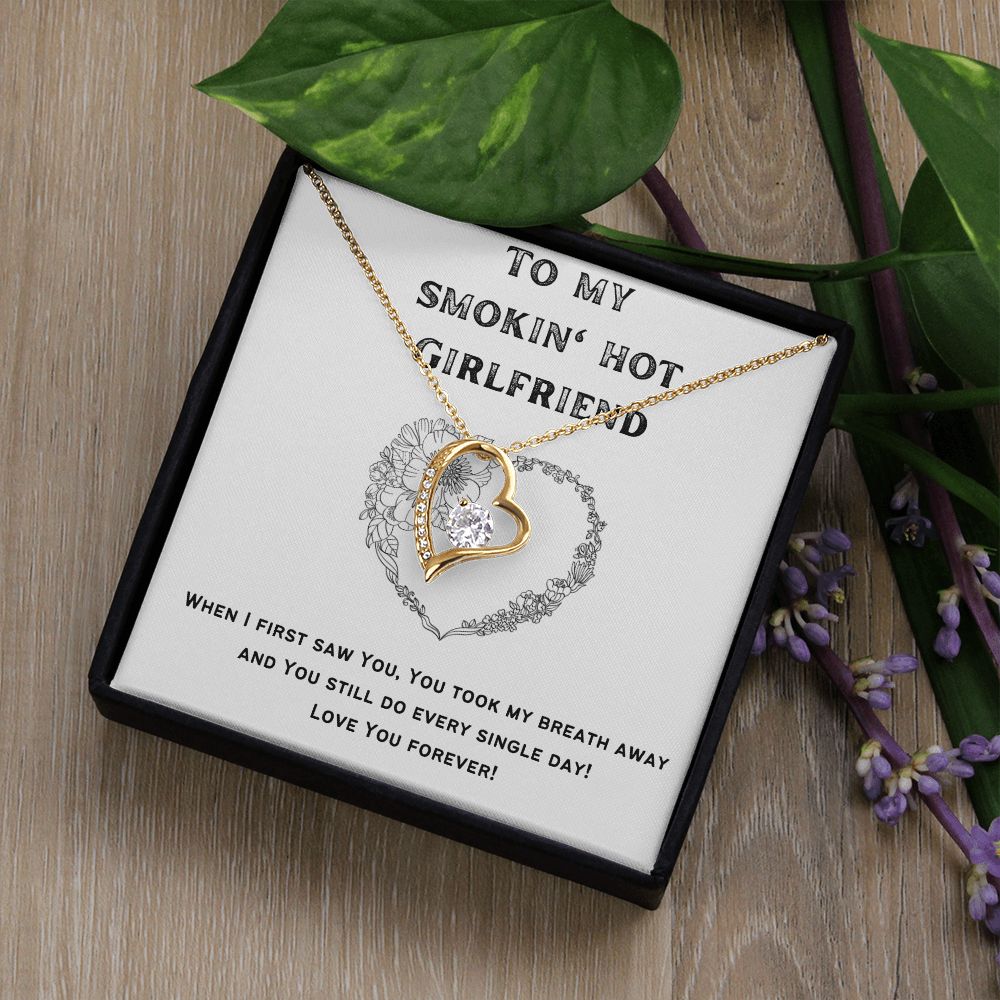 Gift To Girlfriend - Forever Love Necklace - White & Yellow Gold Variants