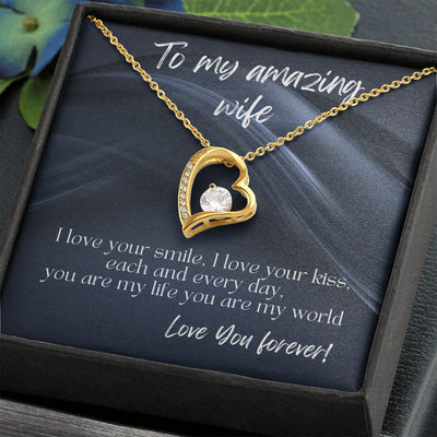 Gift For Wife - Forever Love Necklace - White & Yellow Gold Variants