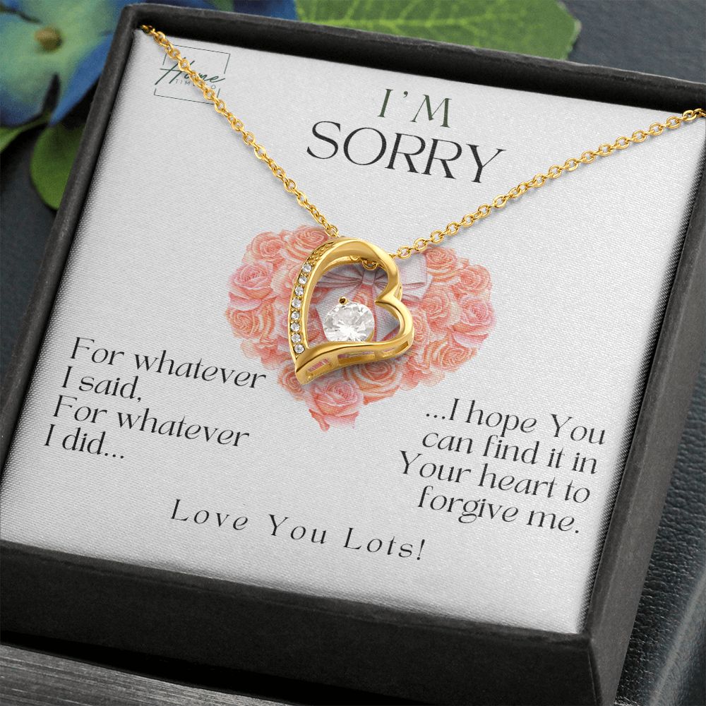 I'm Sorry Gift - Sorry Gift For Her - Forever Love Necklace