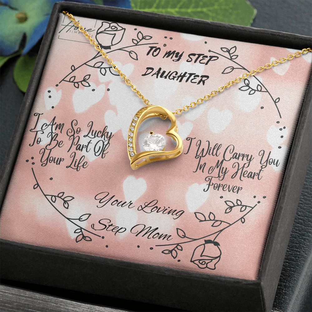 Gift To Step Daughter - Gift From Step Mom - Forever Love Necklace
