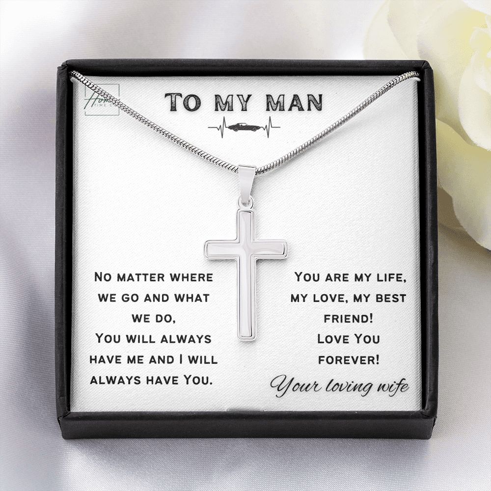 Gift For Husband -Stainless Cross Necklace