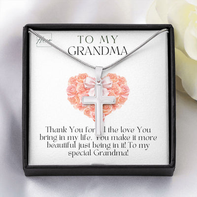 Gift To Grandma - Stainless Cross Necklace