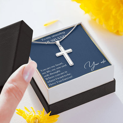 Gift For Husband - Stainless Cross Necklace