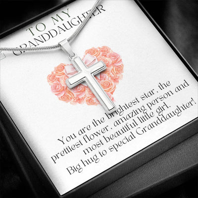 Gift To Granddaughter - Stainless Cross Necklace