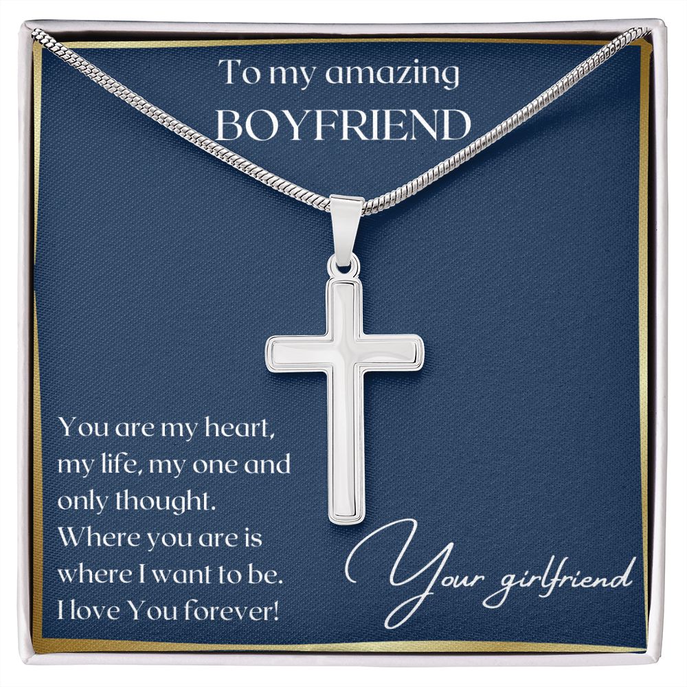 Gift To Boyfriend - Stainless Cross Necklace