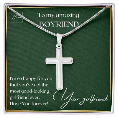 Gift For Boyfriend - Stainless Cross Necklace