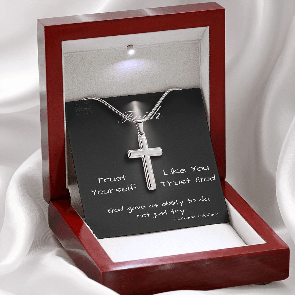 Faith Gift - Cross Gift - Faith Necklace - Stainless Cross Necklace