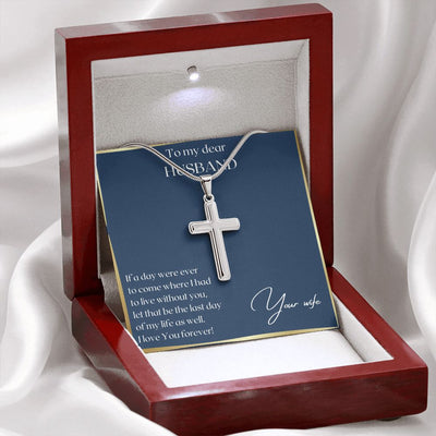 Gift For Husband - Stainless Cross Necklace