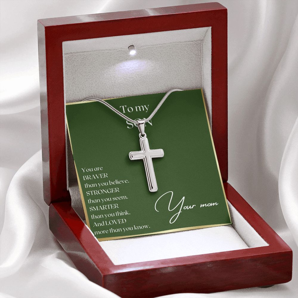 Gift For Son - Stainless Cross Necklace