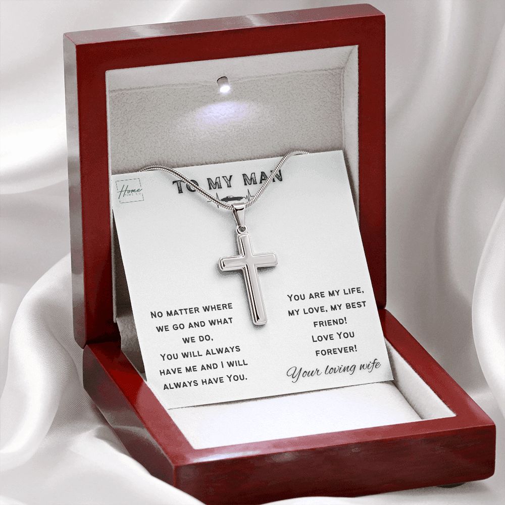 Gift For Husband -Stainless Cross Necklace
