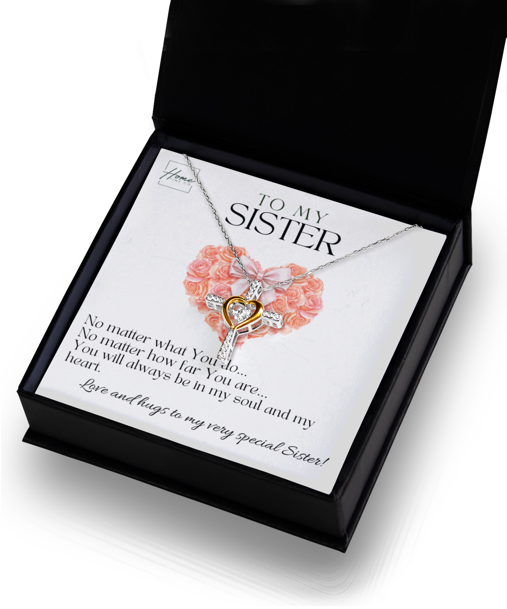 Gift To Sister - Cross Dancing Necklace