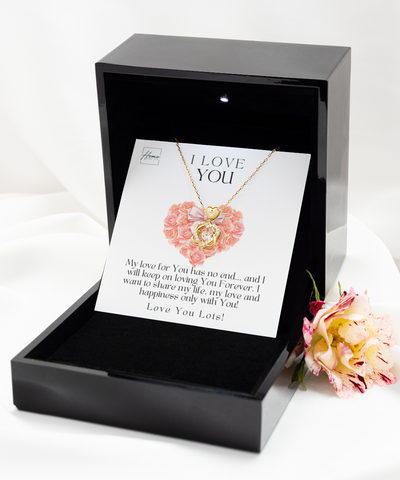I Love You Gift - Gift For Her - Heart Knot Necklace