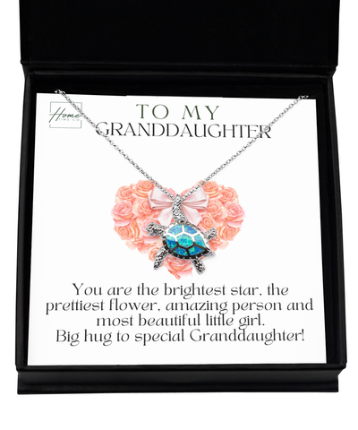 Gift To Granddaughter - Opal Turtle Necklace