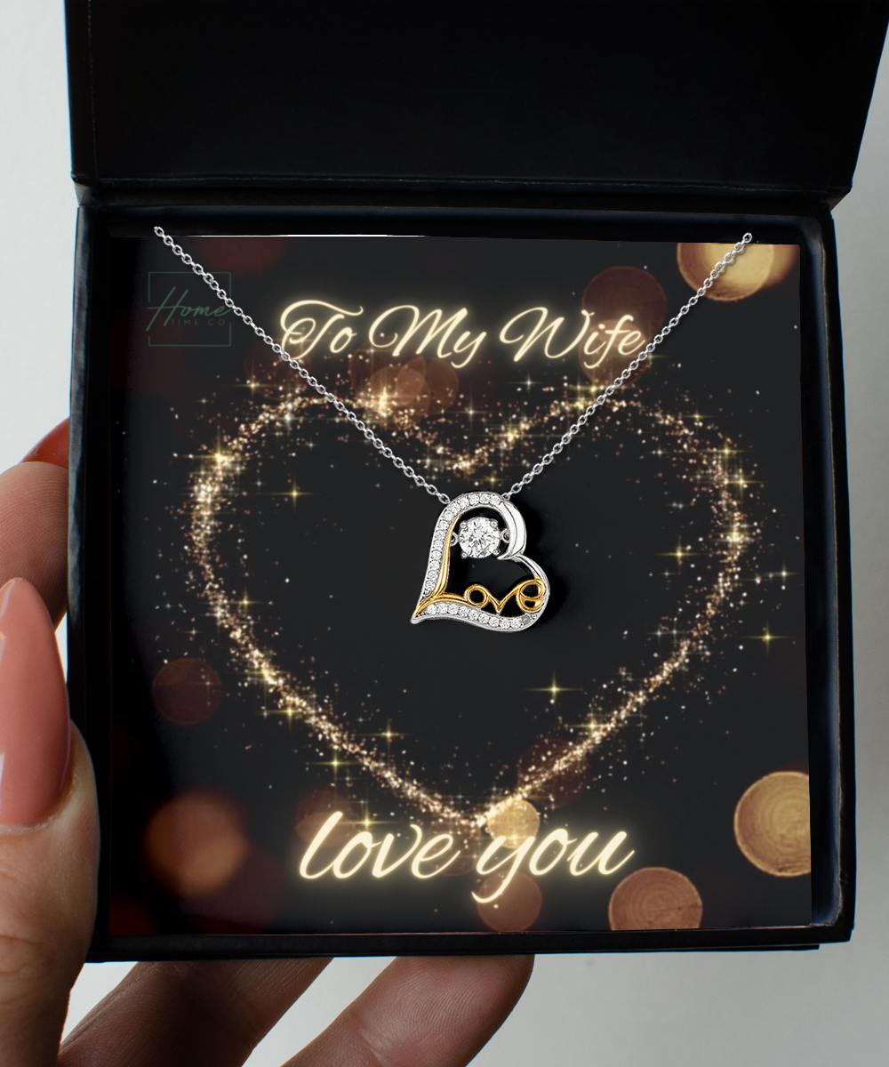 Gift To Wife - Love Dancing Necklace - 925 Sterling Silver